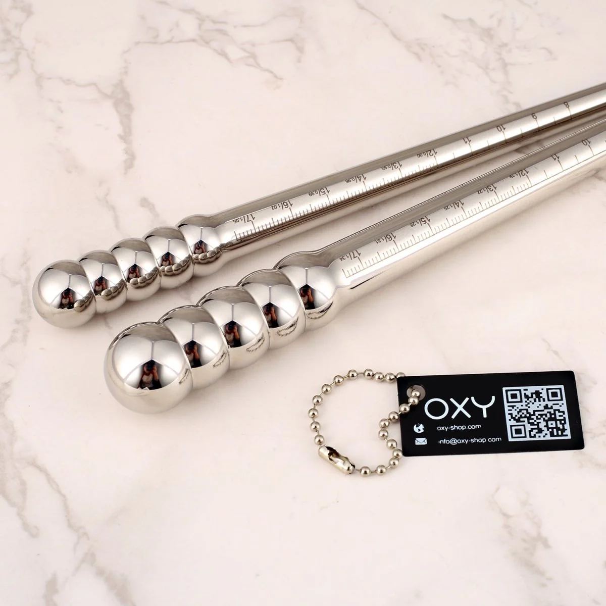 AeroGlide Stainless Steel Prostate Probes – Precision-Sized with Ruler Markings - Image 3