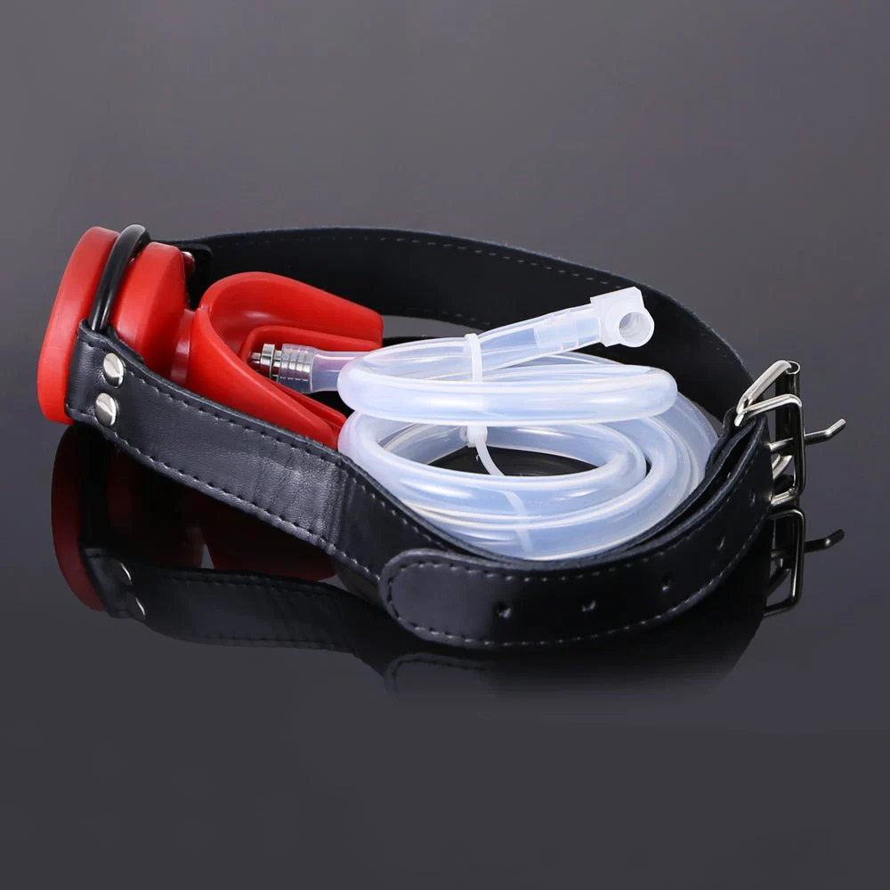 Chomp Mouth Gag with piss-hose / Piss play - Image 2