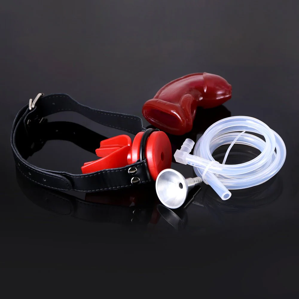 Chomp Mouth Gag with piss-hose / Piss play - Image 5