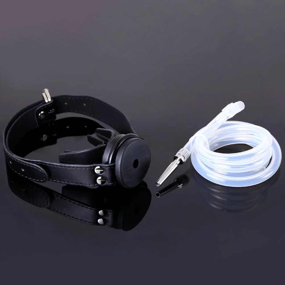 Chomp Mouth Gag with piss-hose / Piss play - Image 7
