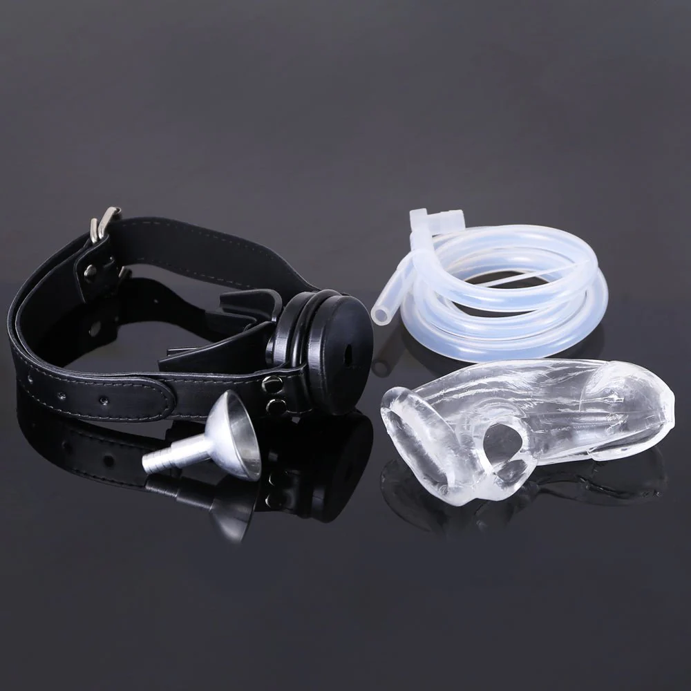 Chomp Mouth Gag with piss-hose / Piss play - Image 9