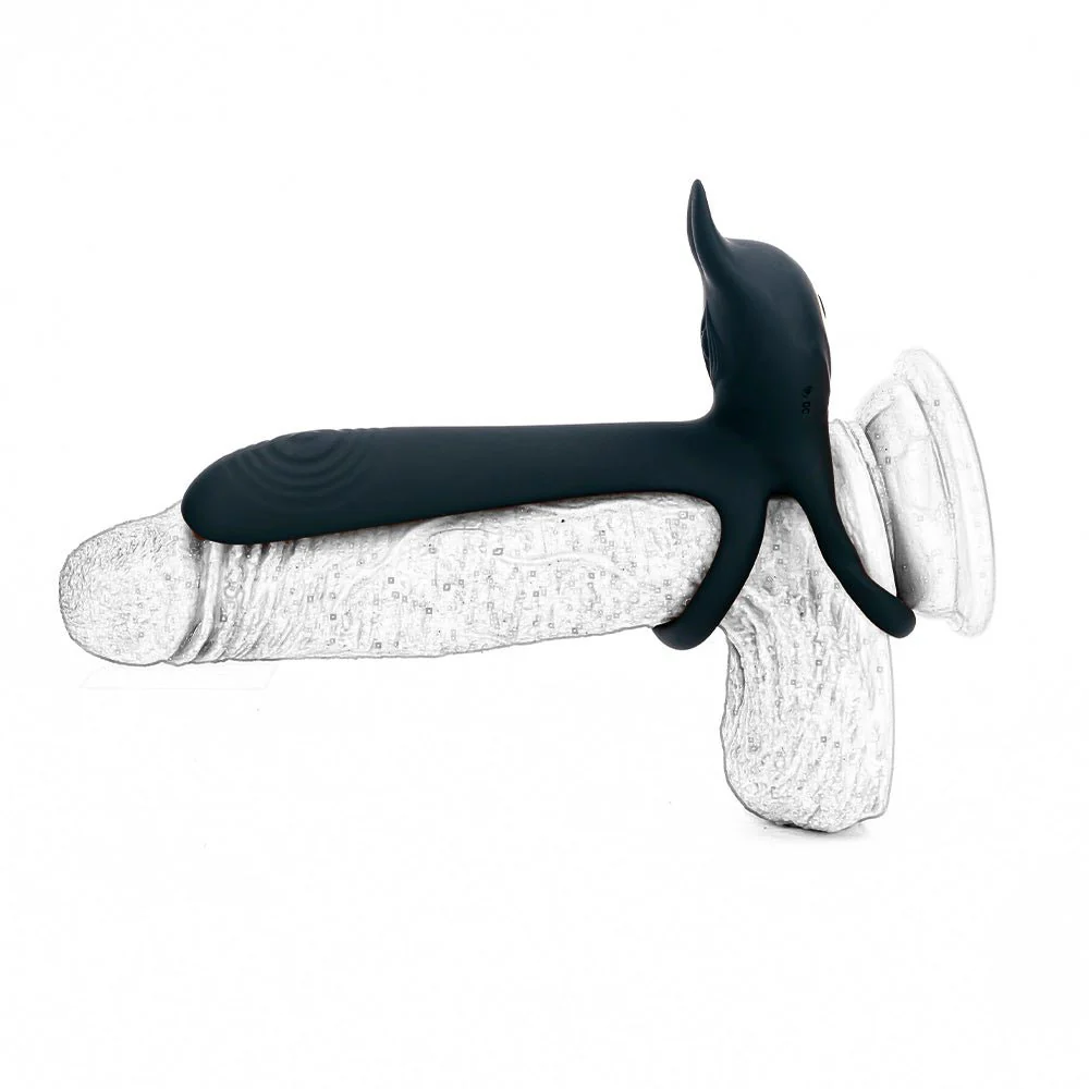 Vibrating Dual Cock Ring - Vagina G Spot Massager - Image 2