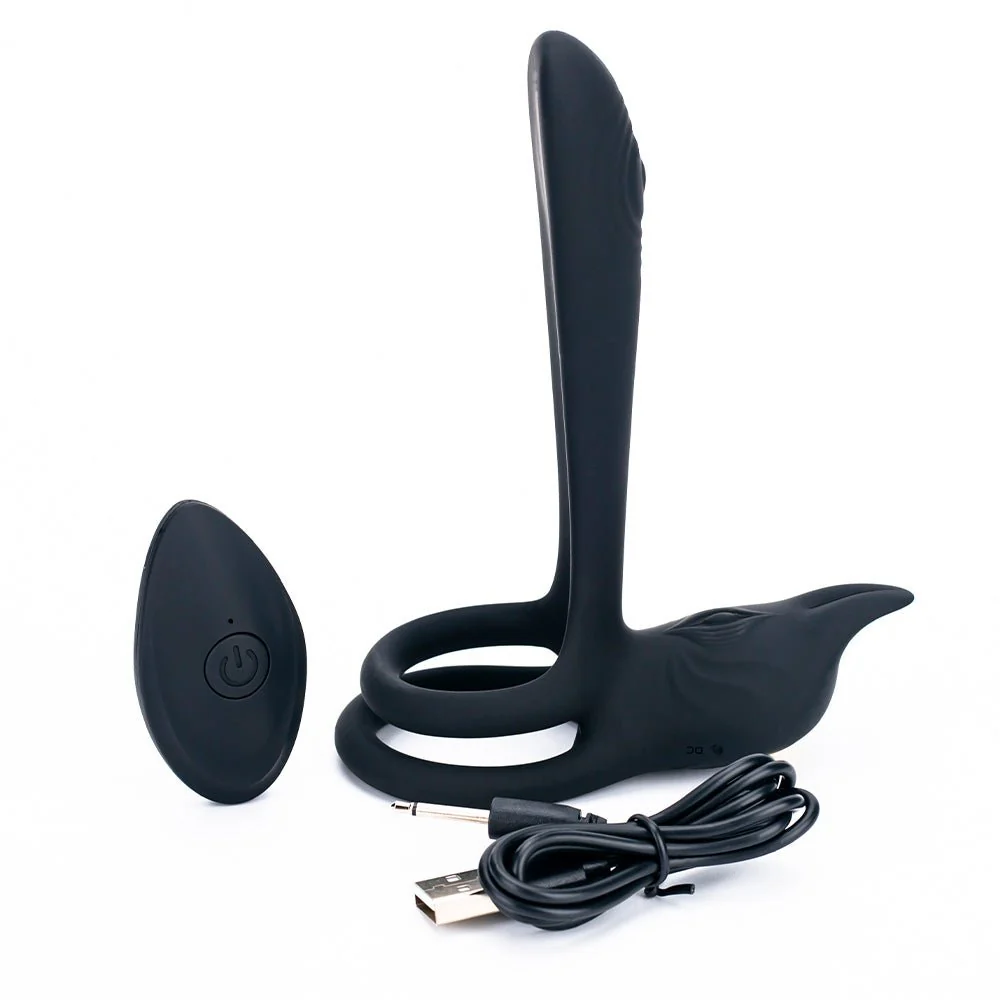 Vibrating Dual Cock Ring - Vagina G Spot Massager - Image 9