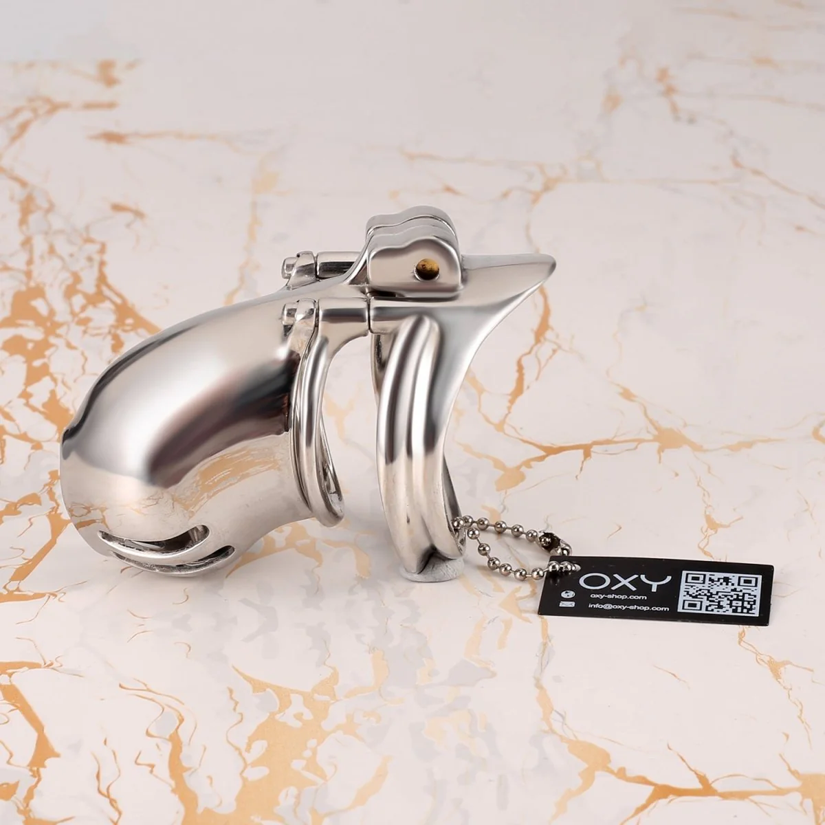 Obsidian PA – Custom Steel Chastity Cage with Integrated PA Lock - Image 3