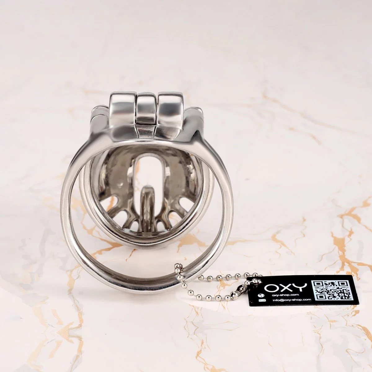 Obsidian PA – Custom Steel Chastity Cage with Integrated PA Lock - Image 4