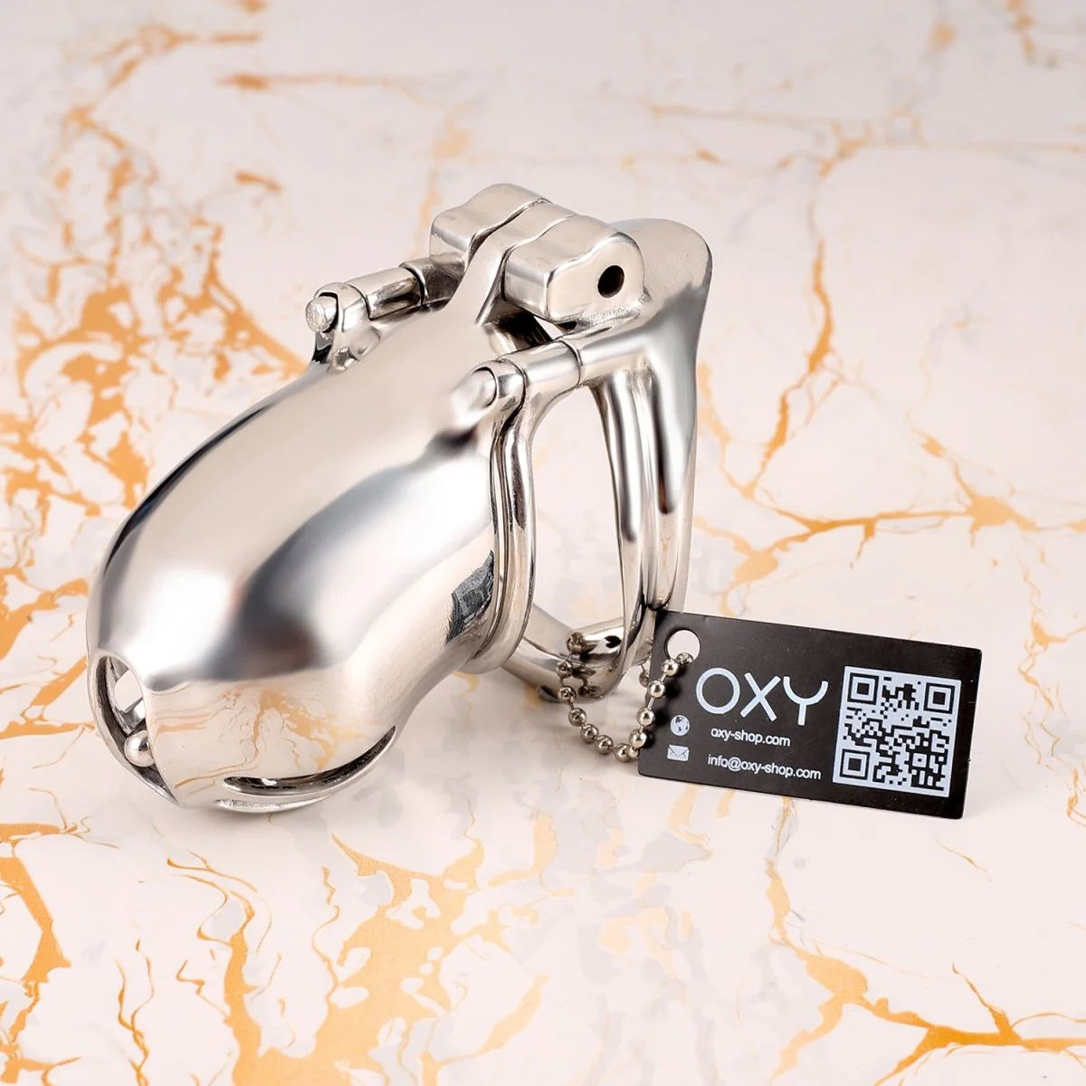Obsidian PA – Custom Steel Chastity Cage with Integrated PA Lock - Image 5