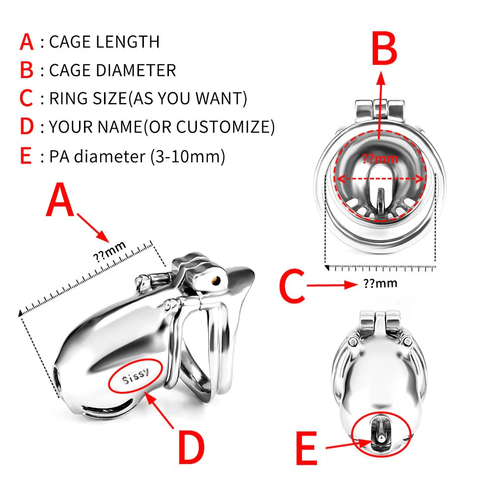 Obsidian PA – Custom Steel Chastity Cage with Integrated PA Lock - Image 6