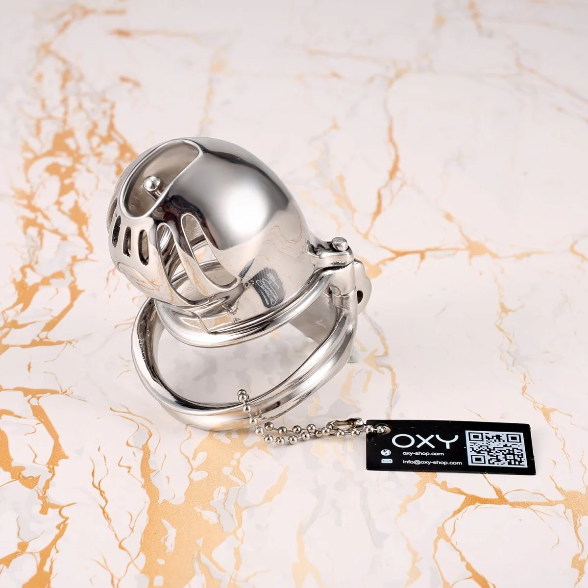 Obsidian PA – Custom Steel Chastity Cage with Integrated PA Lock - Image 7