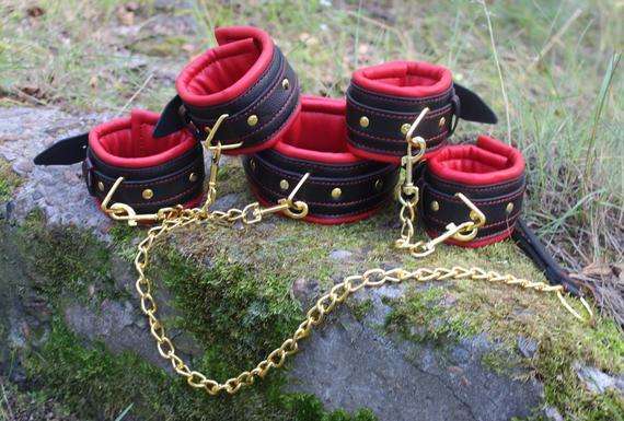 Faux/Vegan Leather BDSM Restraints Set - Image 3