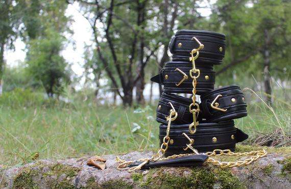 Faux/Vegan Leather BDSM Restraints Set - Image 5