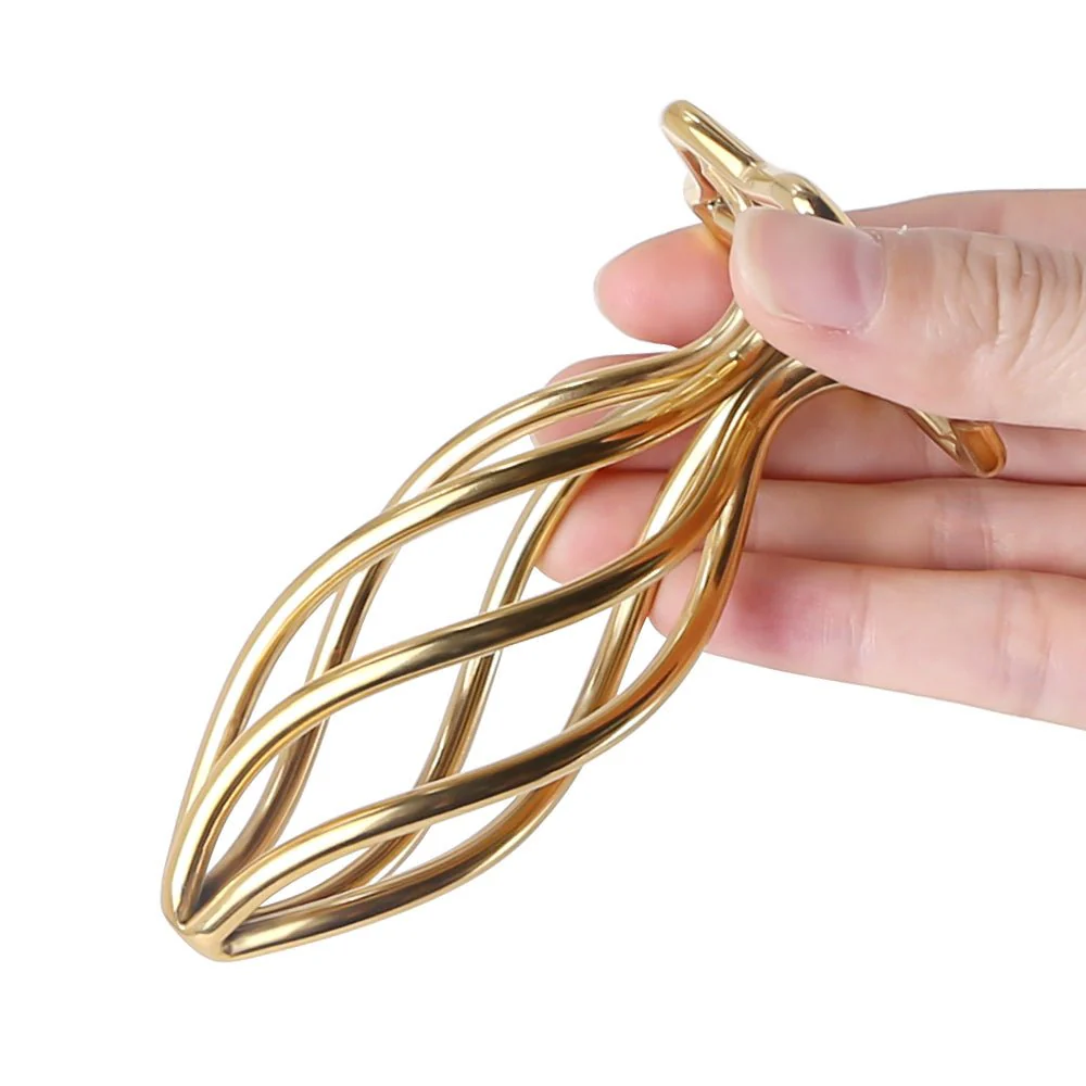 Spiral Anal Plug - Gold coated Stainless Steel - Image 2