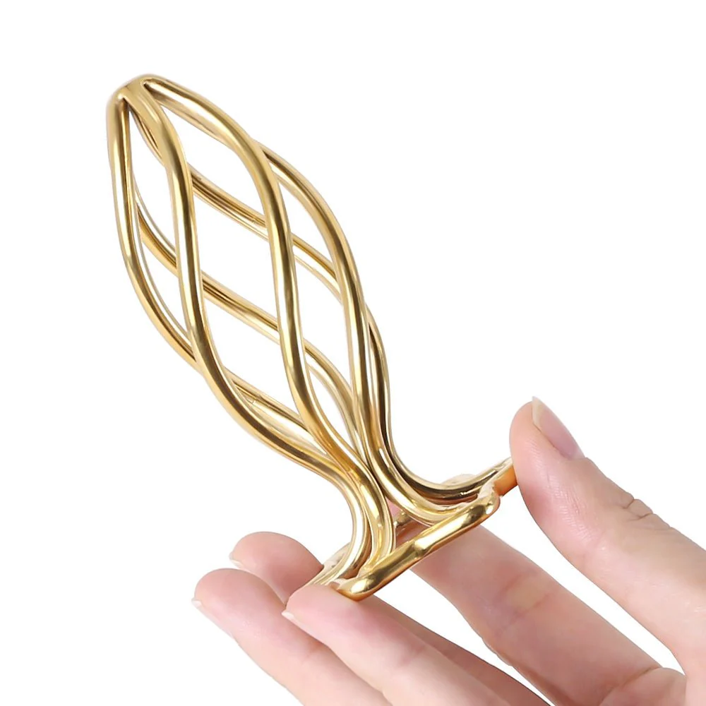 Spiral Anal Plug - Gold coated Stainless Steel - Image 3