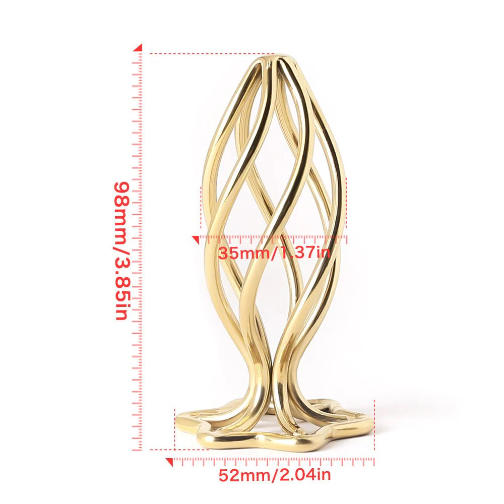 Spiral Anal Plug - Gold coated Stainless Steel - Image 5