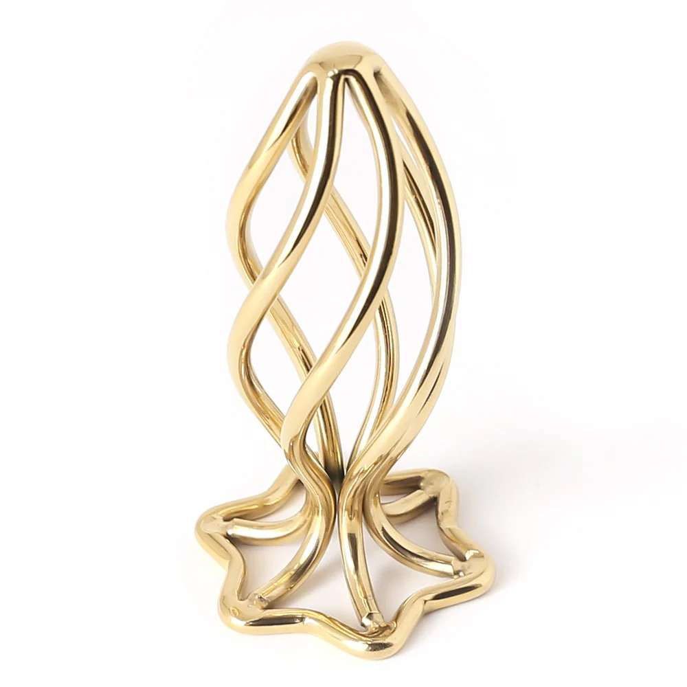 Spiral Anal Plug - Gold coated Stainless Steel - Image 7