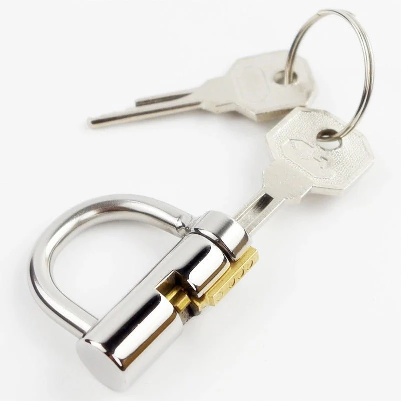 Stainless Steel PA Lock - Prince Albert Locked chastity Piercing - Image 4