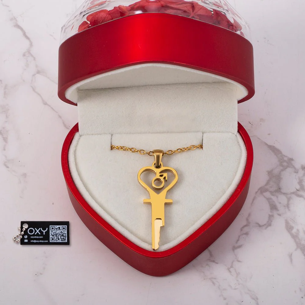 "The Key to Submission" - Chastity Key Necklace - Image 2