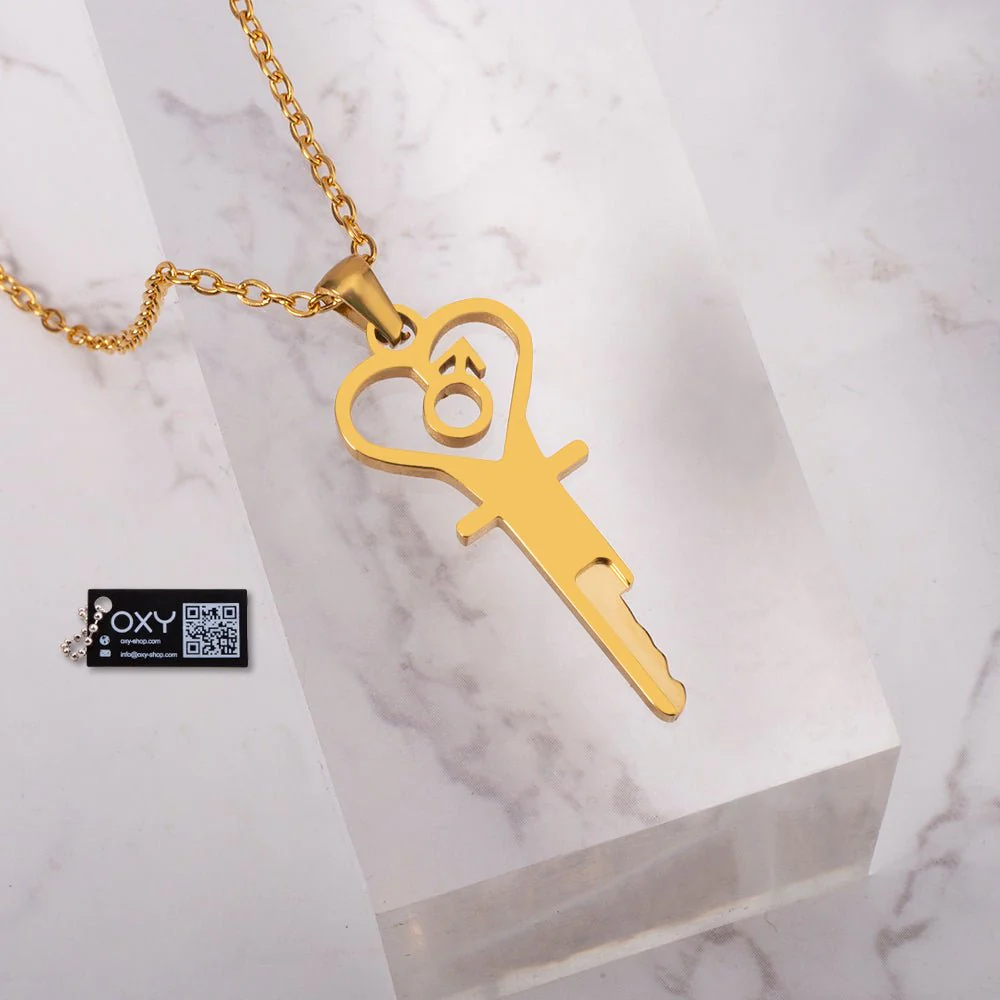 "The Key to Submission" - Chastity Key Necklace - Image 3