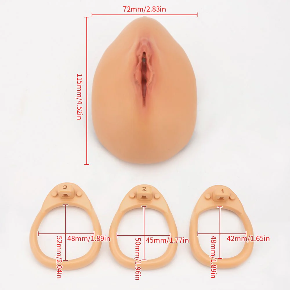#1 Full Cover Chastity: Realistic Vagina - 3D printed & Painted. - Image 17